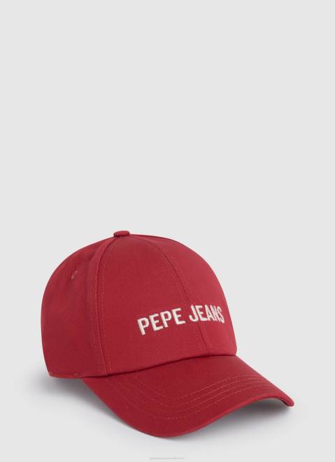 Pepe Jeans Embroidered Logo Basic Cap Boy Studio Red Z22X1706