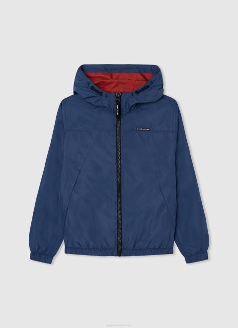Pepe Jeans Hooded Windbreaker Jacket Boy Jarman Z22X1563