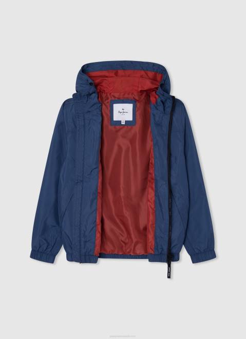 Pepe Jeans Hooded Windbreaker Jacket Boy Jarman Z22X1563