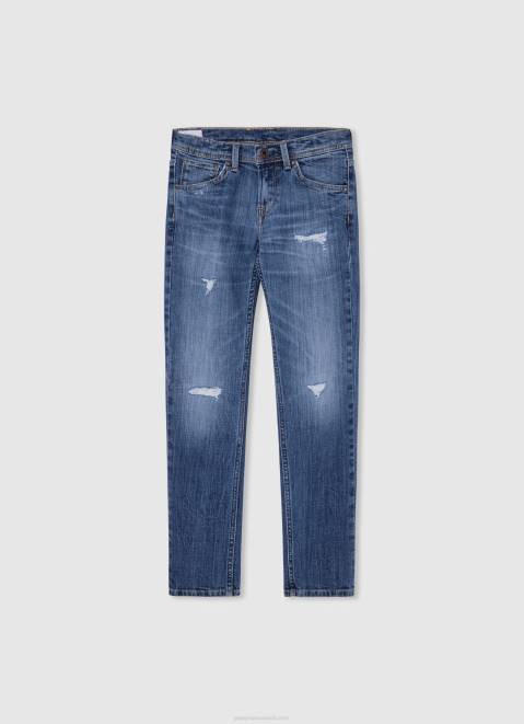 Pepe Jeans Cashed Midrise Slim Fit Jean Boy Denim Z22X1578