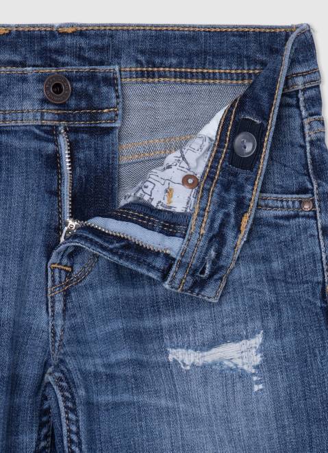 Pepe Jeans Cashed Midrise Slim Fit Jean Boy Denim Z22X1578