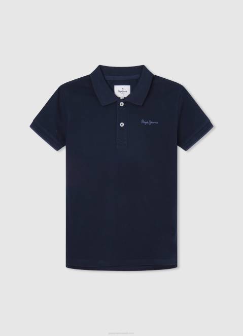 Pepe Jeans Embroidered Logo Pique Polo Shirt Boy Dulwich Z22X1673