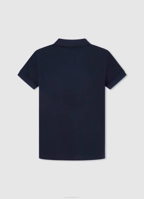 Pepe Jeans Embroidered Logo Pique Polo Shirt Boy Dulwich Z22X1673