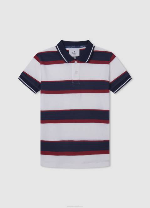 Pepe Jeans Embroidered Logo Pique Polo Shirt Boy Dulwich Z22X1673