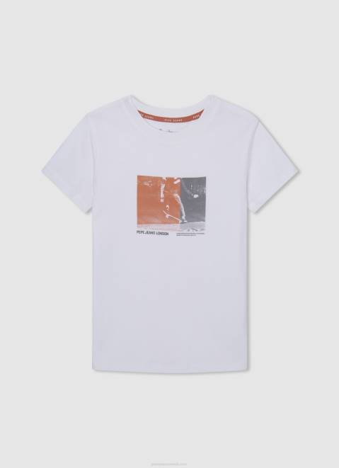 Pepe Jeans Embroidered Logo Pique Polo Shirt Boy Squash Orange Z22X1657