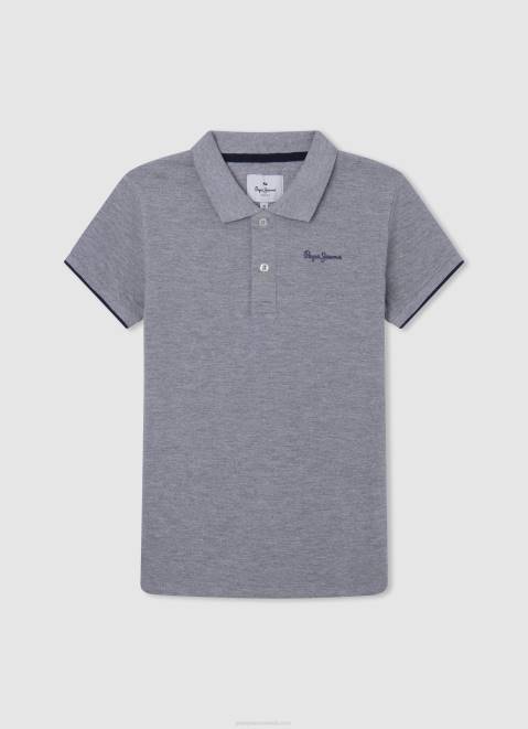 Pepe Jeans Faded Pique Polo Shirt Boy Squash Orange Z22X1668