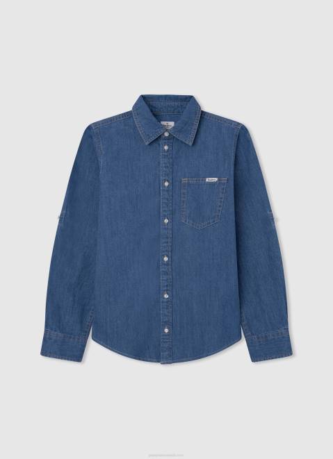 Pepe Jeans Portez Regular Fit Denim Shirt Boy Denim Z22X1660