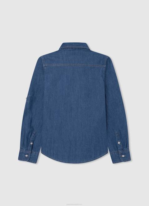 Pepe Jeans Portez Regular Fit Denim Shirt Boy Denim Z22X1660