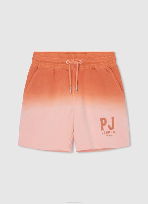 Pepe Jeans Colour Block Sports Shorts Boy Squash Orange Z22X1698