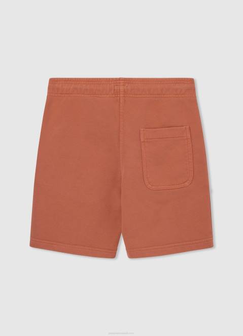 Pepe Jeans Logo Print Sporty Shorts Boy Squash Orange Z22X1687