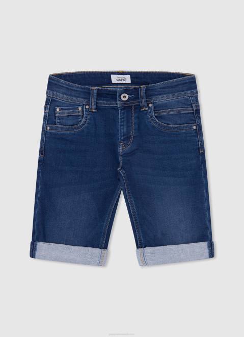 Pepe Jeans Logo Print Sporty Shorts Boy Squash Orange Z22X1687