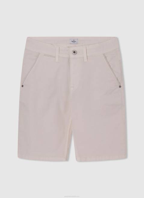 Pepe Jeans Regular Fit Chino Shorts Boy Ivory Z22X1697