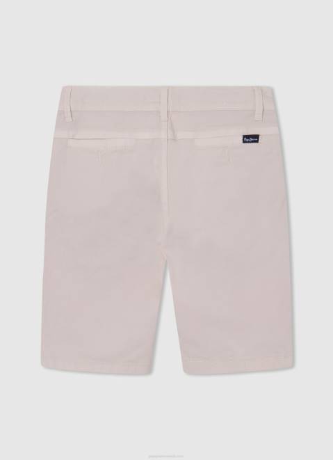 Pepe Jeans Regular Fit Chino Shorts Boy Ivory Z22X1697