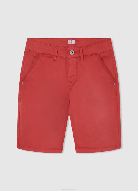 Pepe Jeans Regular Fit Chino Shorts Boy Studio Red Z22X1693