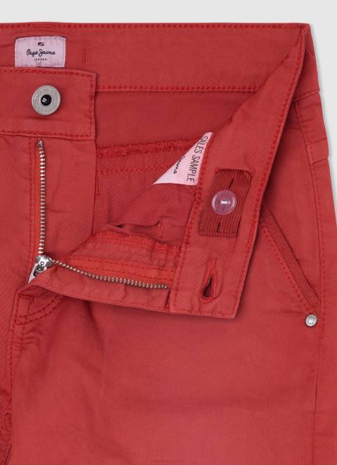 Pepe Jeans Regular Fit Chino Shorts Boy Studio Red Z22X1693