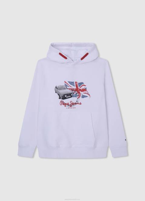 Pepe Jeans Adjustable Cotton Hoodie Boy Grey Marl Z22X1587