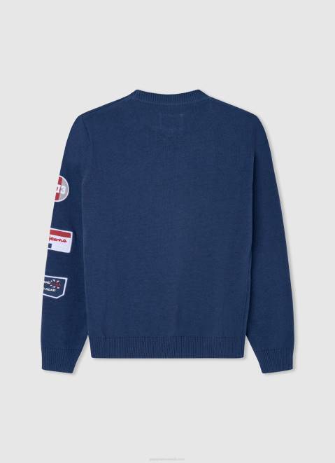 Pepe Jeans Cotton Jersey With Patched Details Boy Jarman Z22X1597