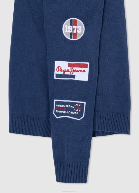 Pepe Jeans Cotton Jersey With Patched Details Boy Jarman Z22X1597
