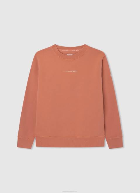 Pepe Jeans Garment Dye Cotton Jumper Boy Squash Orange Z22X1602
