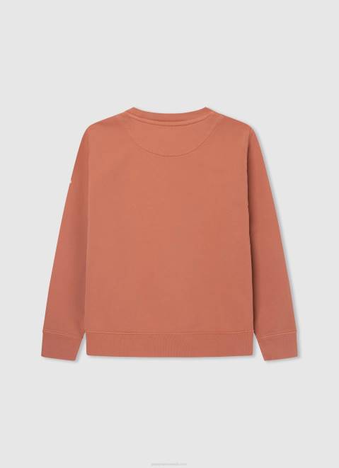 Pepe Jeans Garment Dye Cotton Jumper Boy Squash Orange Z22X1602