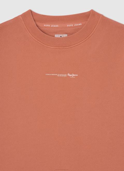 Pepe Jeans Garment Dye Cotton Jumper Boy Squash Orange Z22X1602
