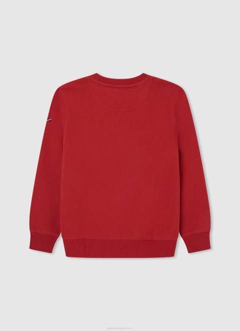 Pepe Jeans Logo Printed Jumper Boy Studio Red Z22X1595
