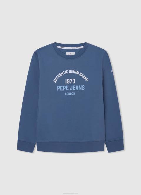 Pepe Jeans Printed Logo Cotton Jumper Boy Ozzy Z22X1593