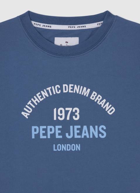 Pepe Jeans Printed Logo Cotton Jumper Boy Ozzy Z22X1593