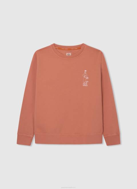 Pepe Jeans Skater Cotton Jumper Boy Squash Orange Z22X1584