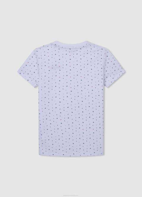 Pepe Jeans All Over Printed T-Shirt Boy White Z22X1627