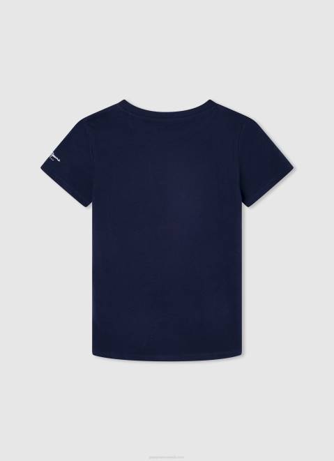 Pepe Jeans Flag And Logo T-Shirt Boy Dulwich Z22X1624