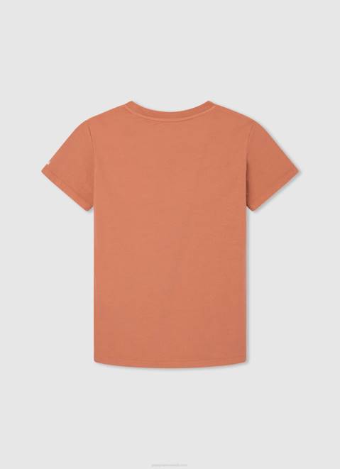Pepe Jeans Graphic Print T-Shirt Boy Squash Orange Z22X1613