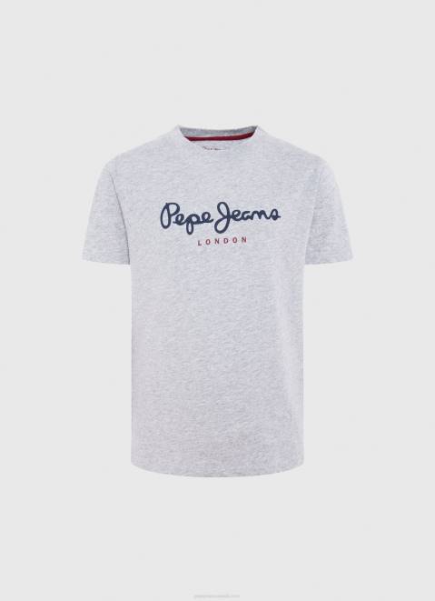 Pepe Jeans Logo Basic T-Shirt Boy Grey Marl Z22X1629