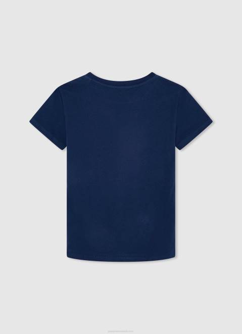 Pepe Jeans Logo Basic T-Shirt Boy Navy Z22X1622
