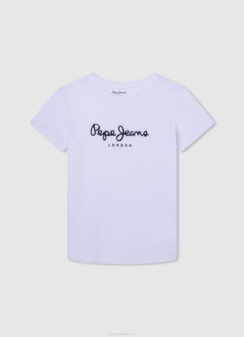 Pepe Jeans Logo Basic T-Shirt Boy White Z22X1607