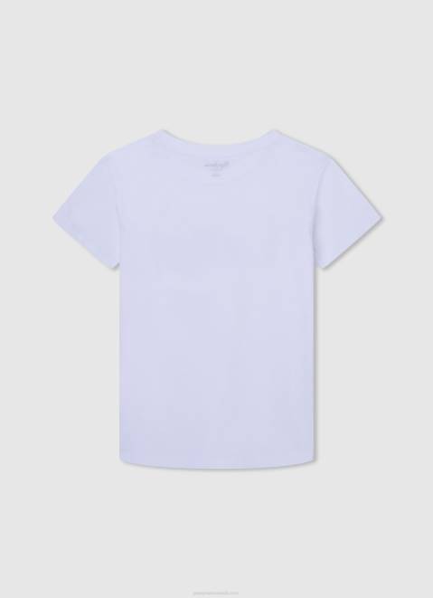 Pepe Jeans Logo Basic T-Shirt Boy White Z22X1607
