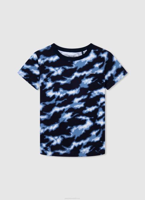Pepe Jeans Logo Print T-Shirt Boy Ivory Z22X1626