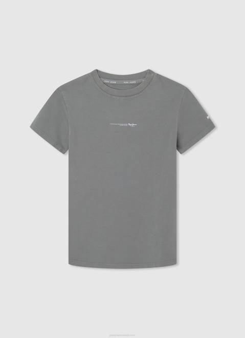 Pepe Jeans Logo Print T-Shirt Boy Off White Z22X1643