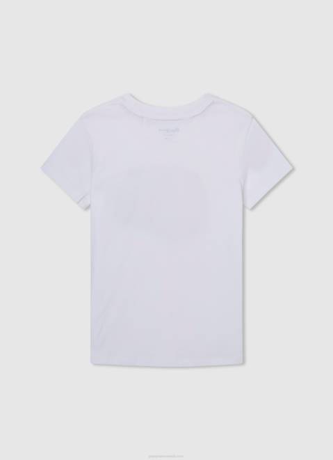 Pepe Jeans Photo Print T-Shirt Boy Off White Z22X1655