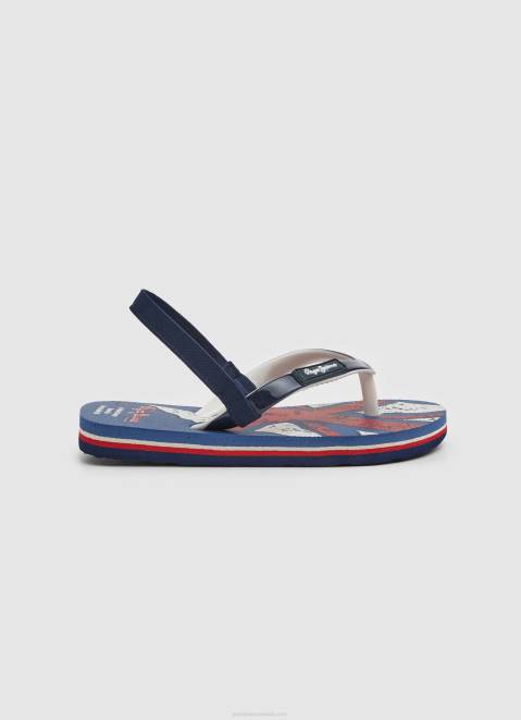 Pepe Jeans Beach Flag Flip Flops Boy Navy Z22X1559