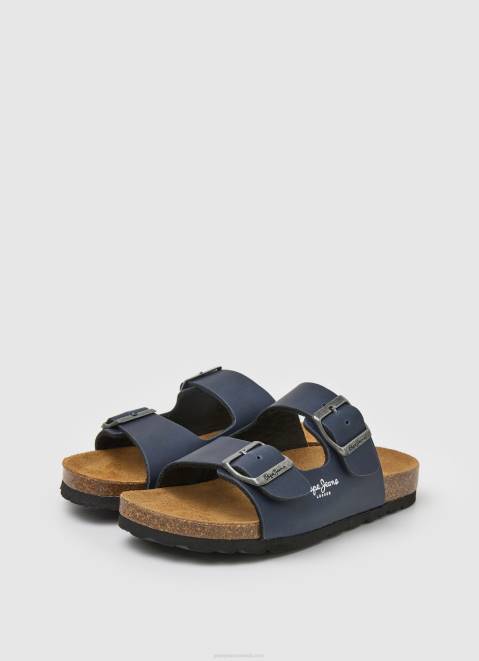 Pepe Jeans Double Kansas Anatomical Sandals Boy Navy Z22X1546