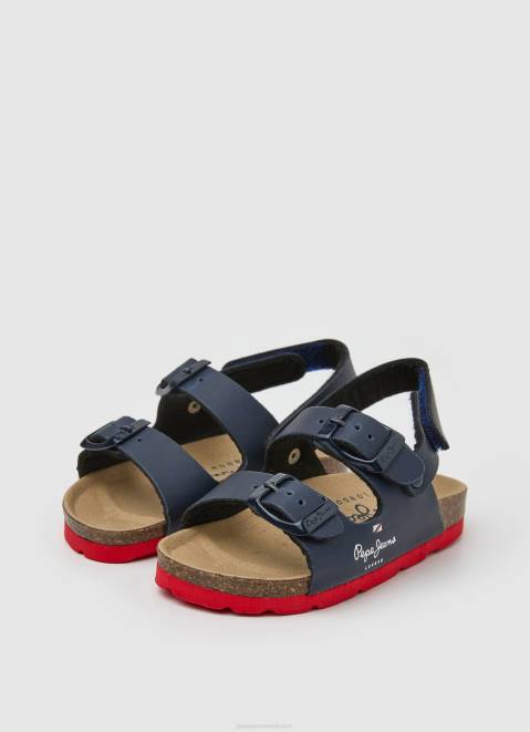 Pepe Jeans Double Kansas Anatomical Sandals Boy Navy Z22X1549