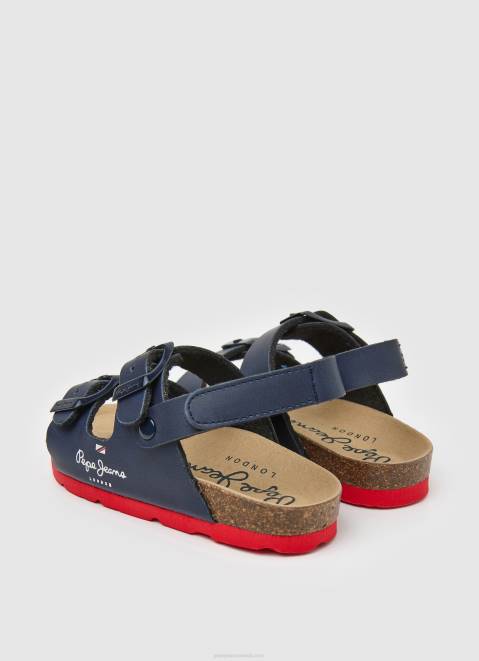 Pepe Jeans Double Kansas Anatomical Sandals Boy Navy Z22X1549