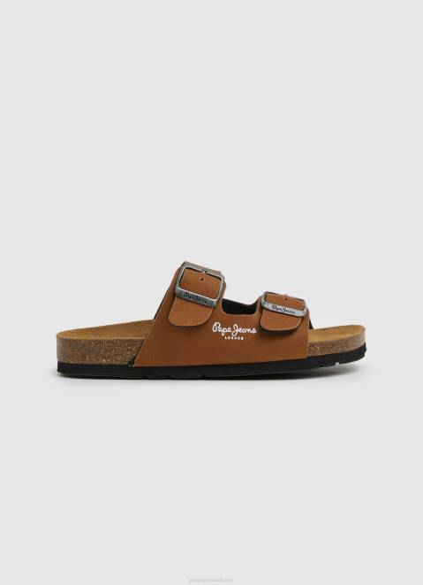 Pepe Jeans Double Kansas Anatomical Sandals Boy Tan Z22X1547