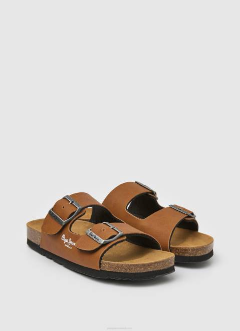 Pepe Jeans Double Kansas Anatomical Sandals Boy Tan Z22X1547