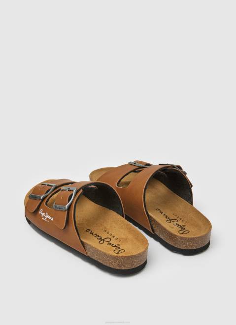 Pepe Jeans Double Kansas Anatomical Sandals Boy Tan Z22X1547