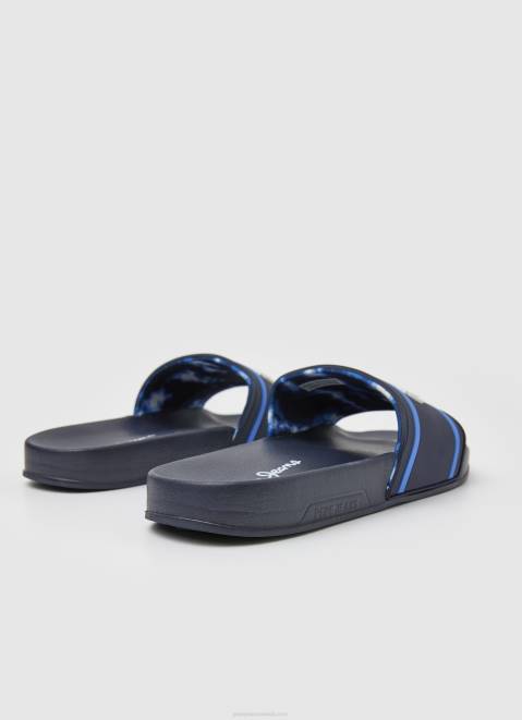 Pepe Jeans Slider Logo Beach Flip Flops Boy Navy Z22X1552