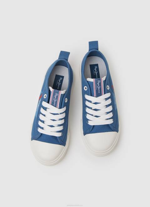 Pepe Jeans Allen Flag Vulcanized Sneakers Boy Indigo Z22X1561