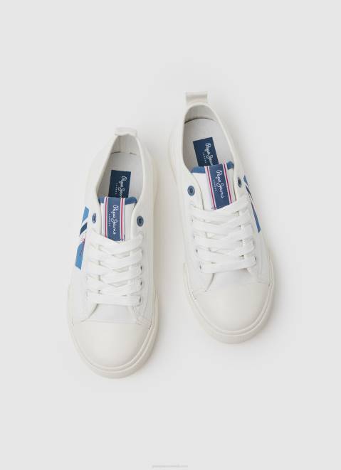 Pepe Jeans Allen Flag Vulcanized Sneakers Boy White Z22X1562