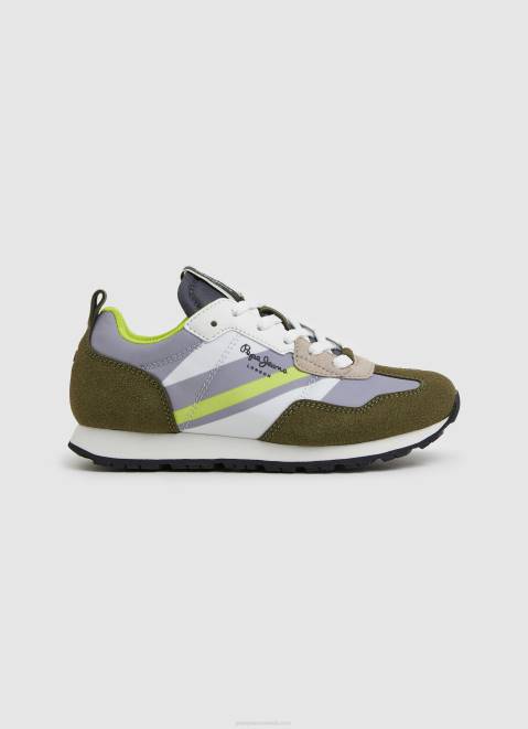 Pepe Jeans Foster Print Combined Sneakers Boy Army Z22X1534